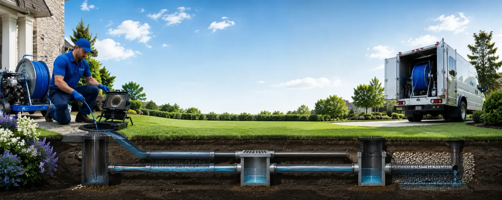 Outdoor drain cleaning information for Alderson, OK